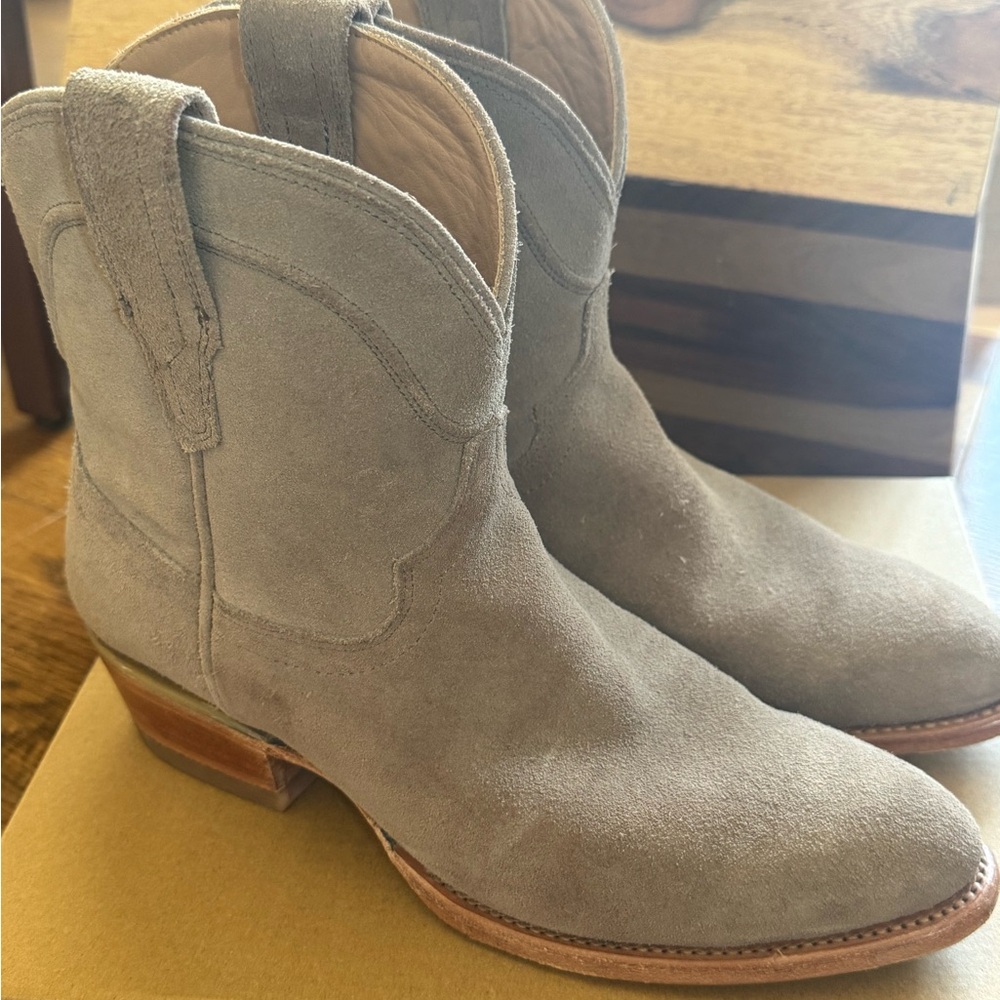 Tecovas Lucy Gray Suede Ankle Boots